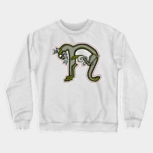 Celtic Cat Letter N Crewneck Sweatshirt